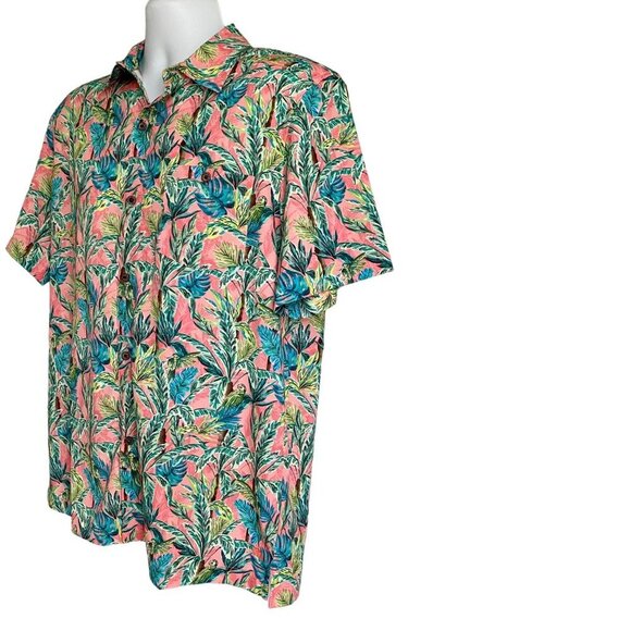 Havana Jim Button Down Short Sleeve Tropical Print Shirt Men's Medium NEW - Picture 3 of 5